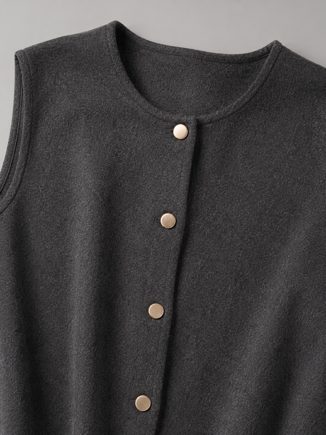 Theresa Elegant V Neck Button Front Knit Vest - image 3