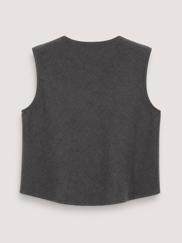 Theresa Elegant V Neck Button Front Knit Vest - image 5