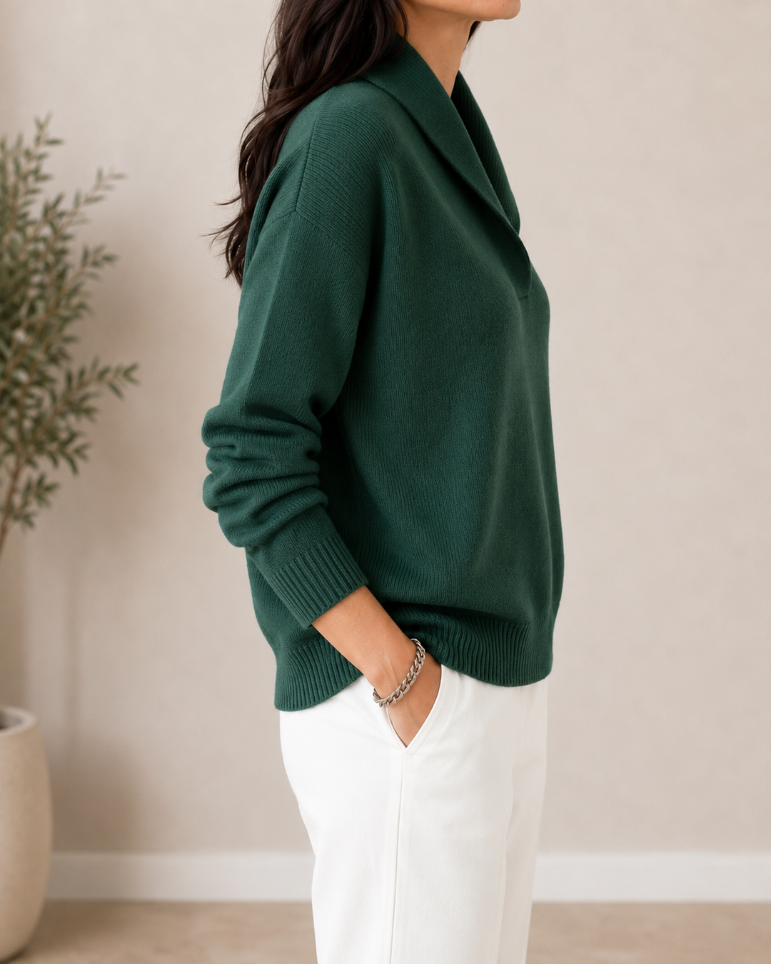 Fleur relaxed v neck jumper – image 10