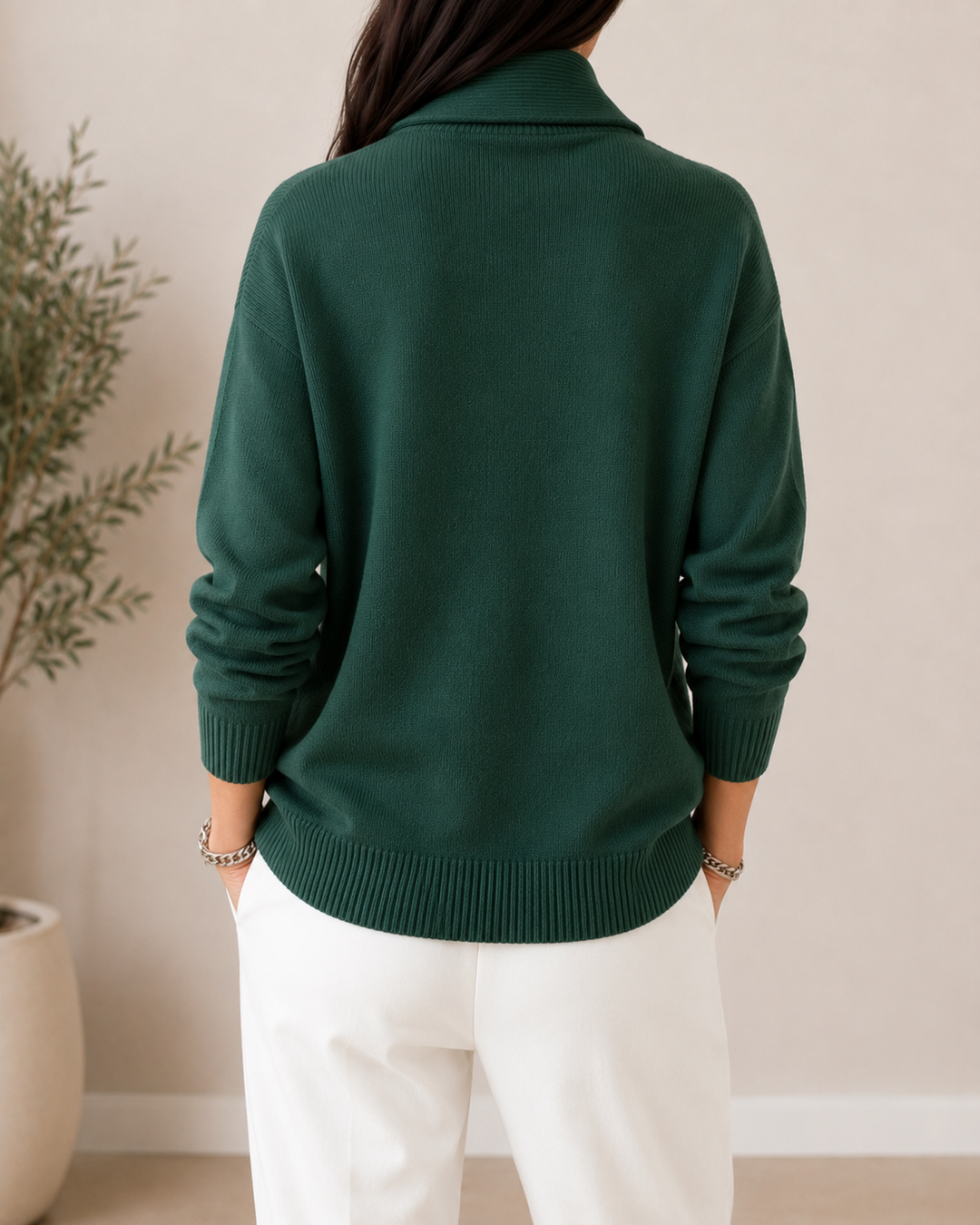 Fleur relaxed v neck jumper – image 11