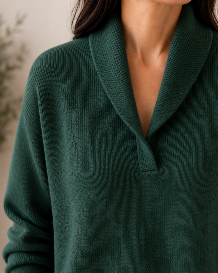 Fleur relaxed v neck jumper – image 12