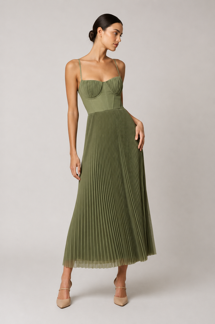 Odette structured corset midi dress – image 10
