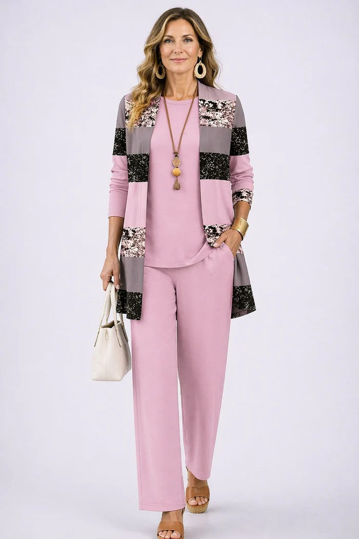 Serena Elegant Three Piece Printed Trouser Set - image 6