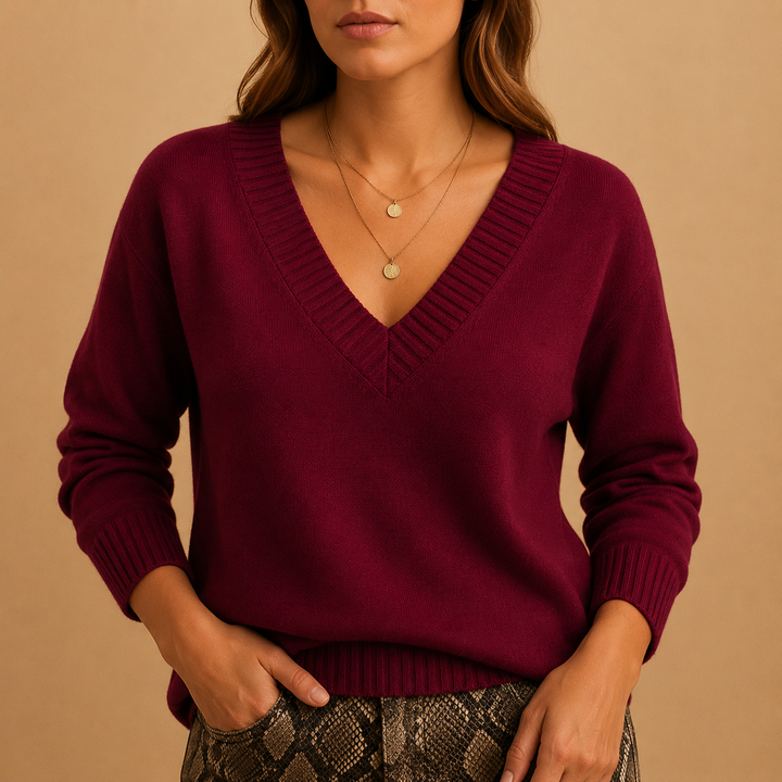 Wilma V neck knit jumper – image 10
