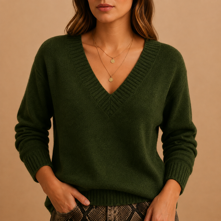 Wilma V neck knit jumper – image 7