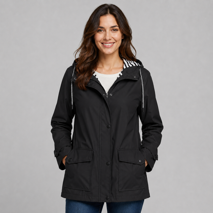 Selma hooded button front trench coat – image 4