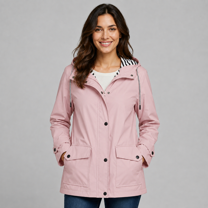 Selma hooded button front trench coat – image 9