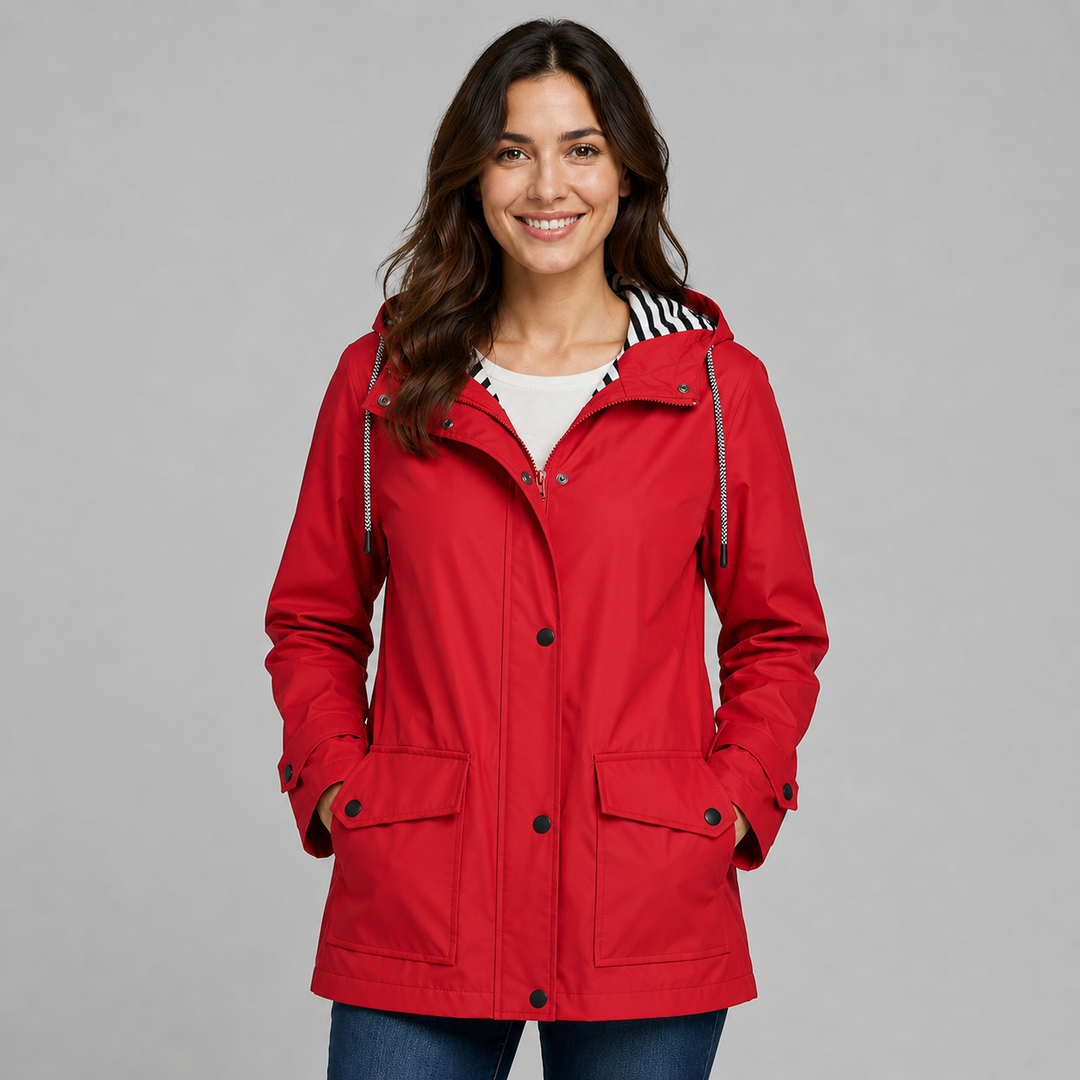 Selma hooded button front trench coat – image 7