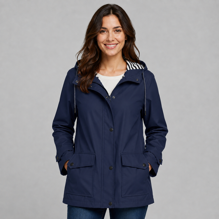 Selma hooded button front trench coat – image 5