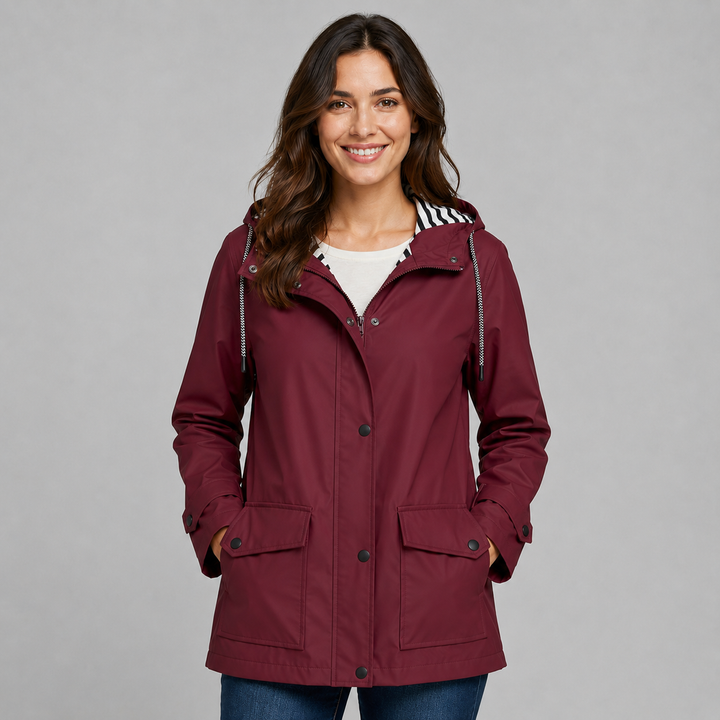Selma hooded button front trench coat – image 8