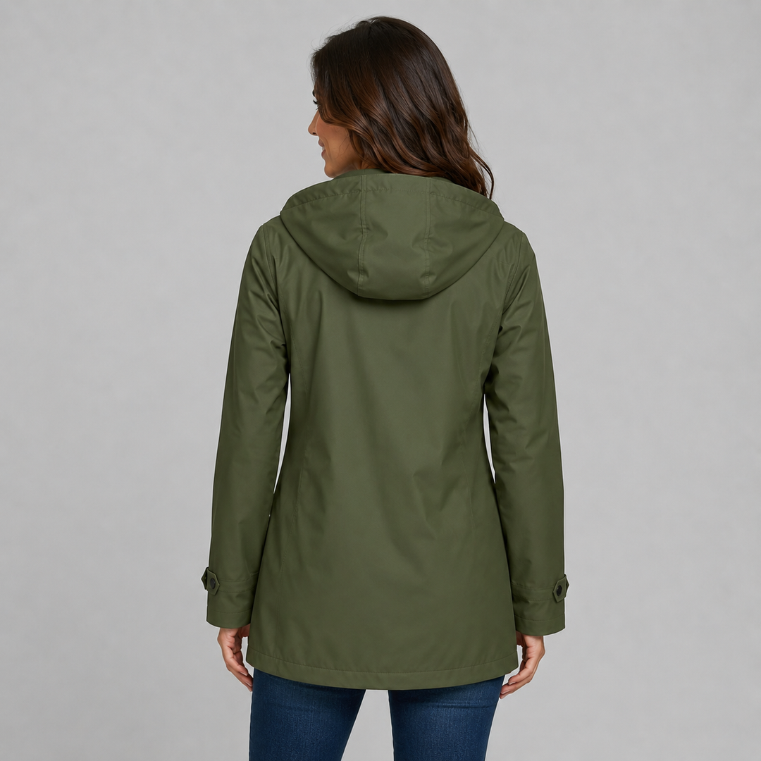 Selma hooded button front trench coat – image 2
