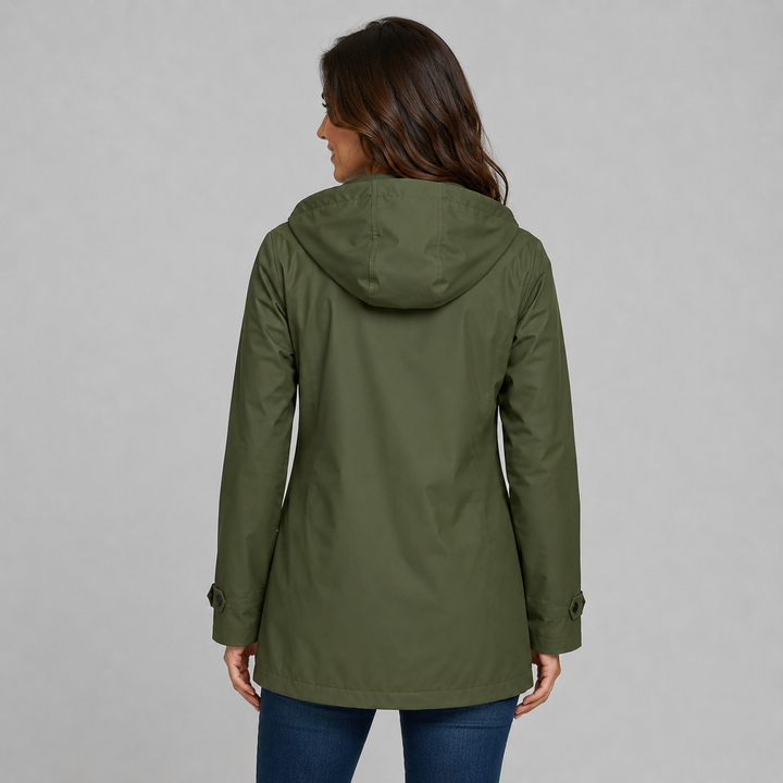 Selma hooded button front trench coat – image 2