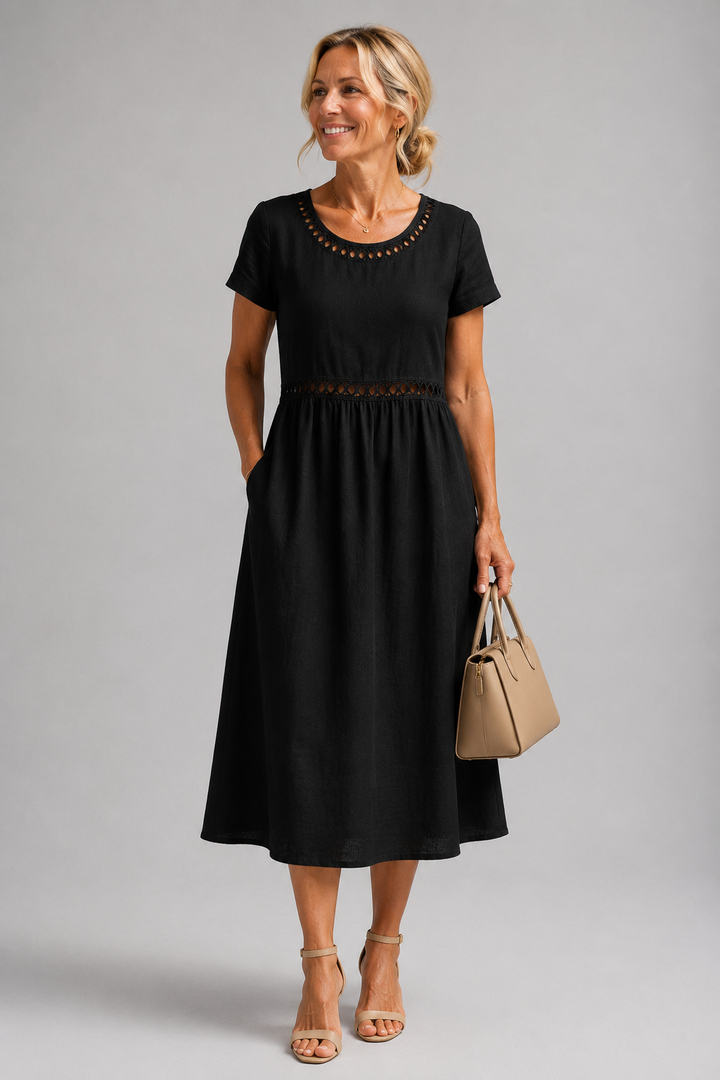 Amira embroidered midi dress – image 7