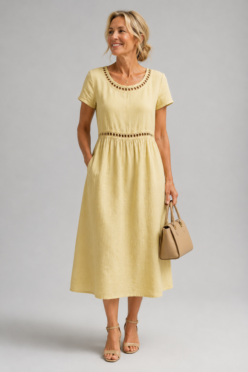 Amira embroidered midi dress – image 3