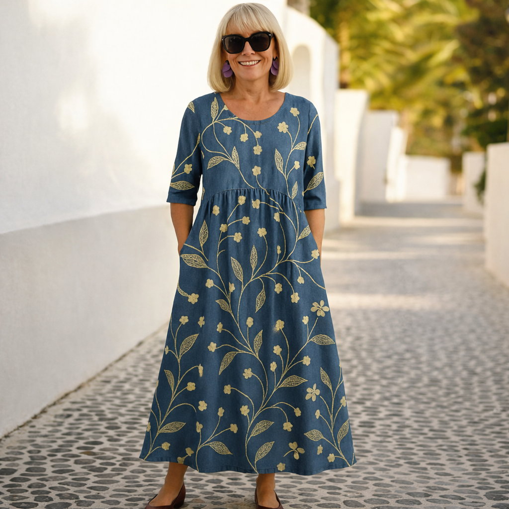 Olivia floral midi dress