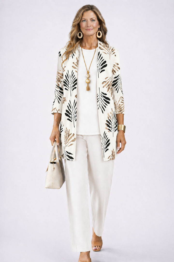 Serena Elegant Three Piece Printed Trouser Set - image 13