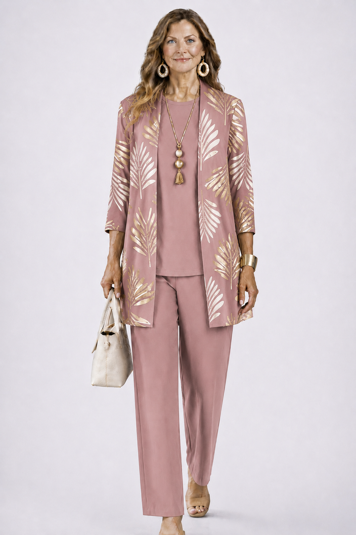 Serena Elegant Three Piece Printed Trouser Set - image 14