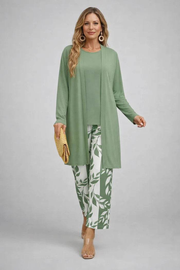 Serena Elegant Three Piece Printed Trouser Set - image 4