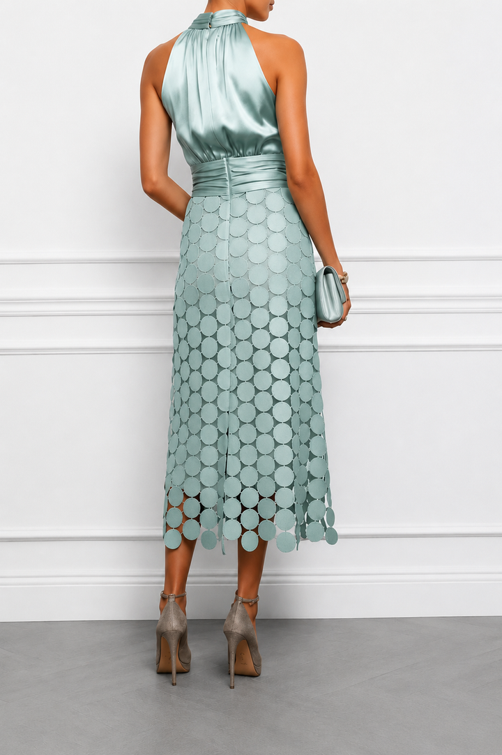 Helena halter neck midi dress – image 8
