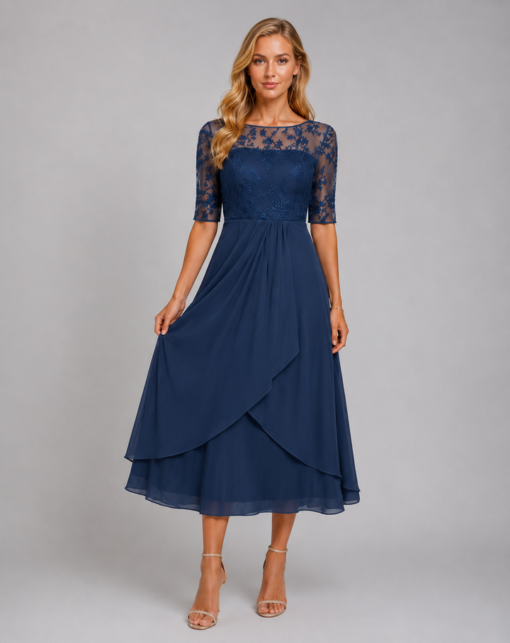 Adelina embellished evening dress