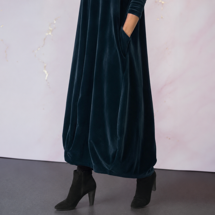 Ingrid draped velvet maxi dress – image 12