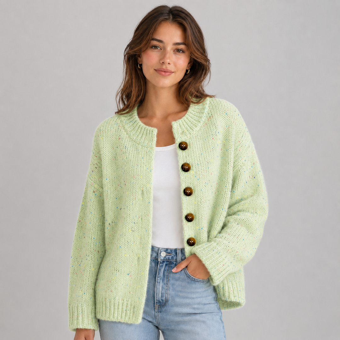 Lowenna round neck button cardigan – image 5