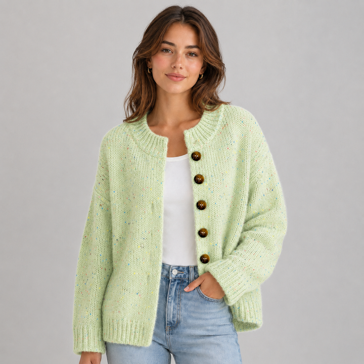 Lowenna round neck button cardigan – image 5