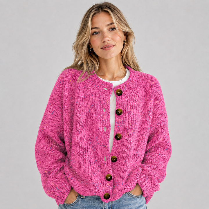 Lowenna round neck button cardigan – image 7