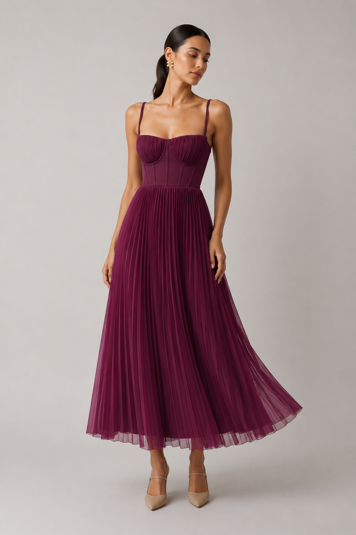 Odette structured corset midi dress – image 4