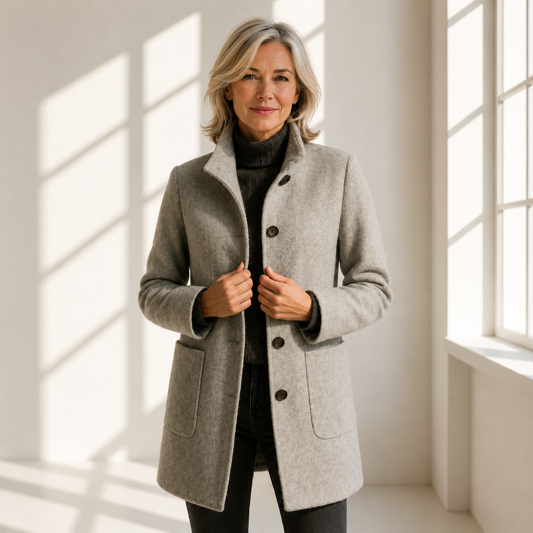 Dorothea fitted button front coat – image 13