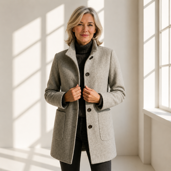 Dorothea fitted button front coat – image 13