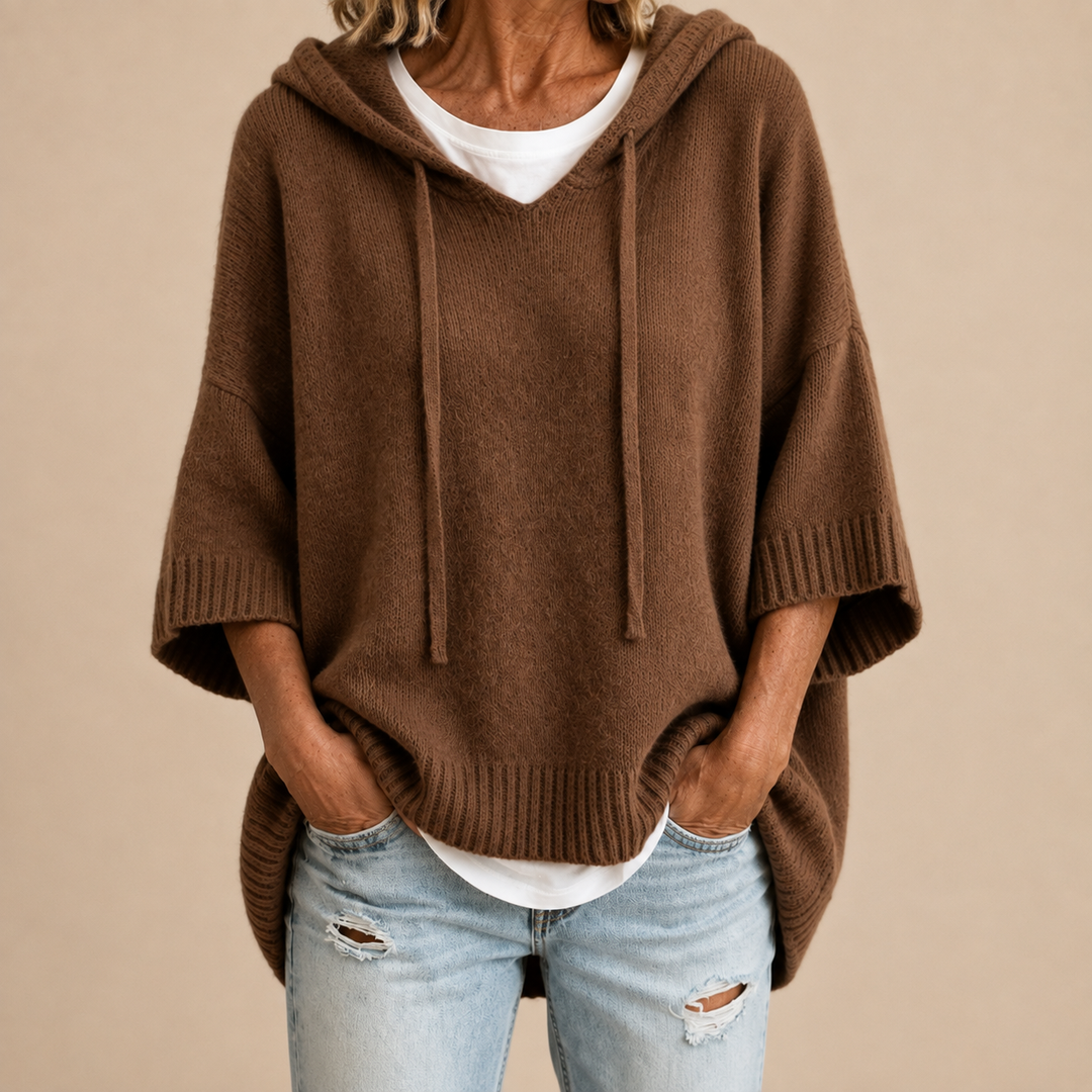 Veerle oversized hooded knit jumper – image 4