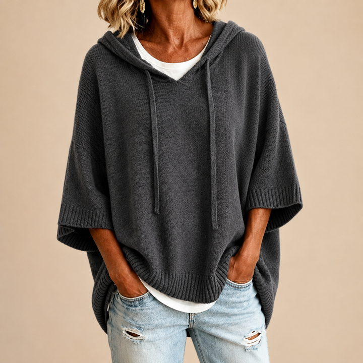 Veerle oversized hooded knit jumper – image 5
