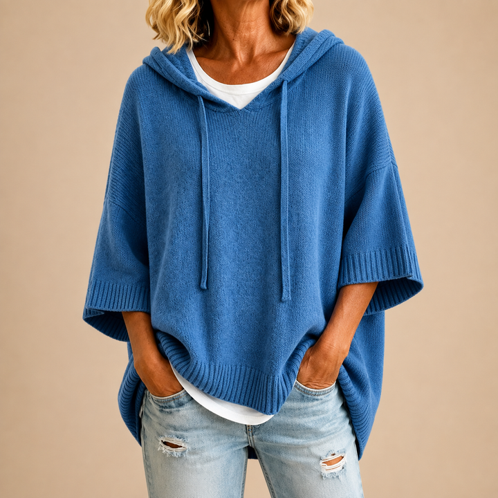 Veerle oversized hooded knit jumper – image 3
