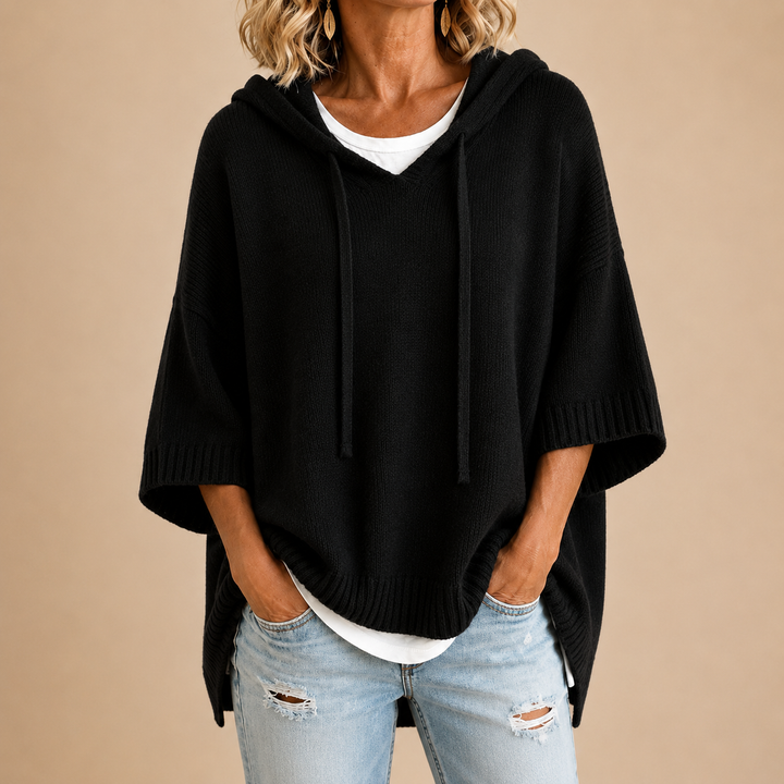 Veerle oversized hooded knit jumper – image 2