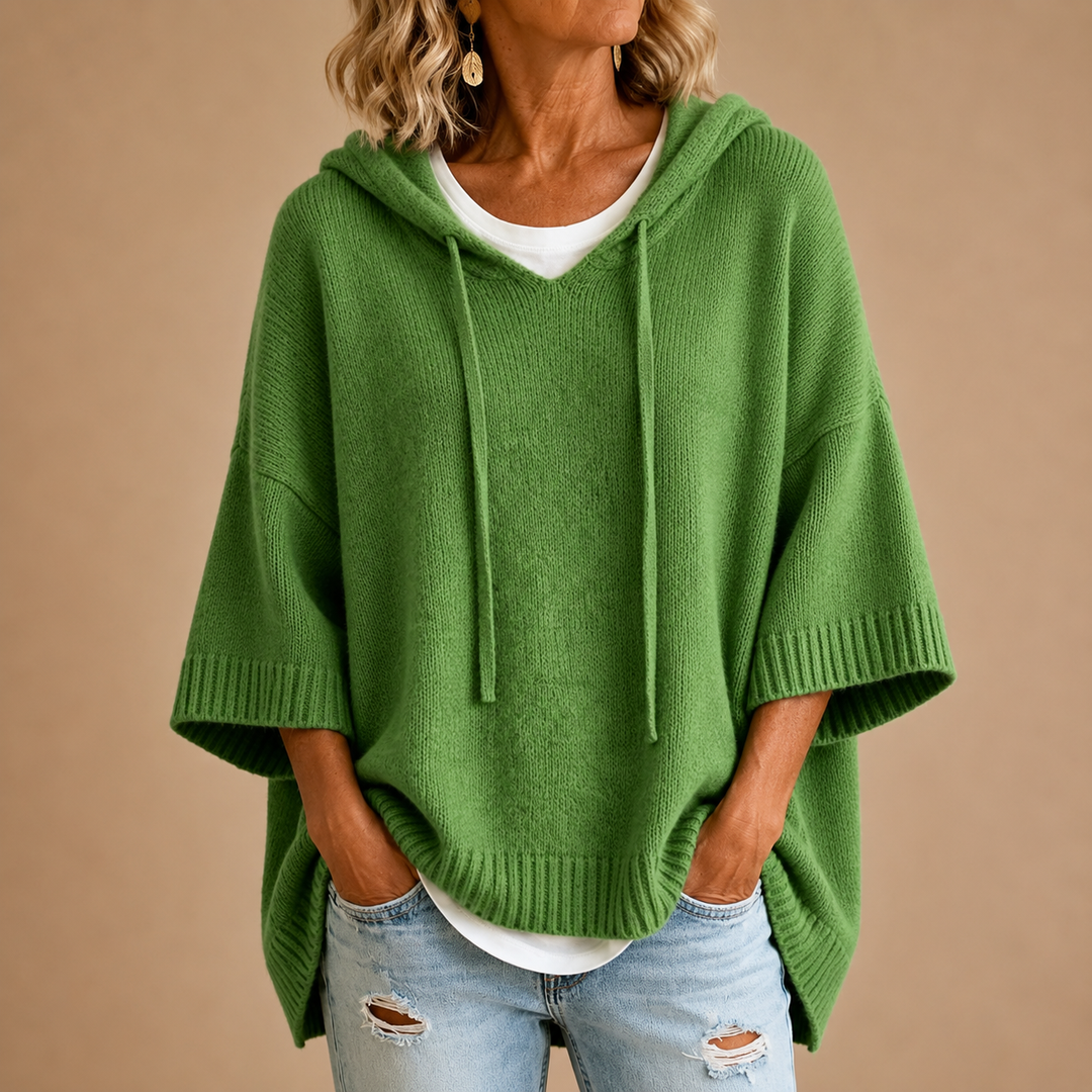 Veerle oversized hooded knit jumper – image 6