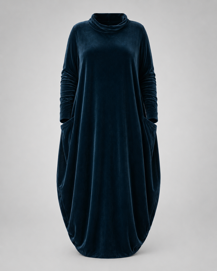 Ingrid draped velvet maxi dress – image 7