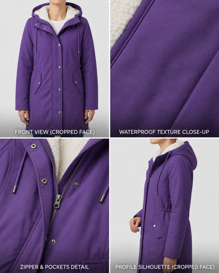 Gunvor fleece lined winter parka with hood – image 23