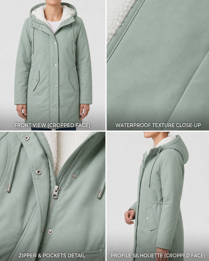 Gunvor fleece lined winter parka with hood – image 25