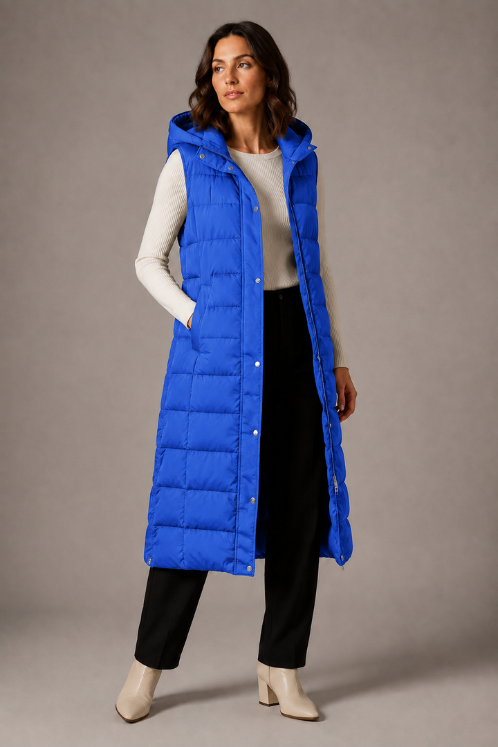 Cassia longline hooded gilet – image 7