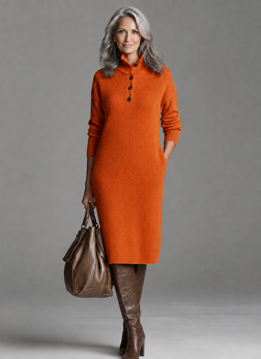 Celeste ribbed knit midi dress – image 6