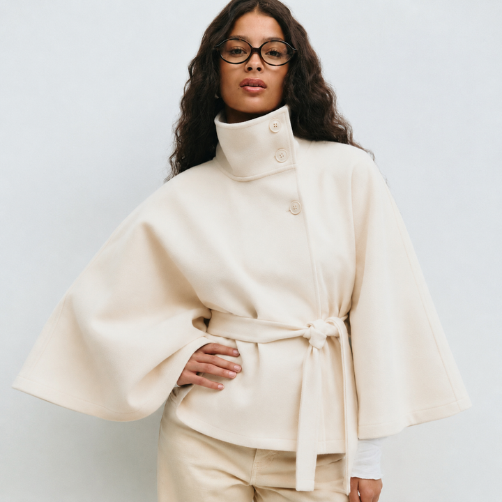 Cora belted cape coat – image 2