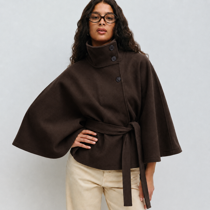 Cora belted cape coat – image 6