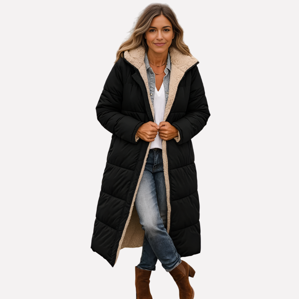 Nell Elegant Hooded Quilted Coat with Lined Interior - image 6