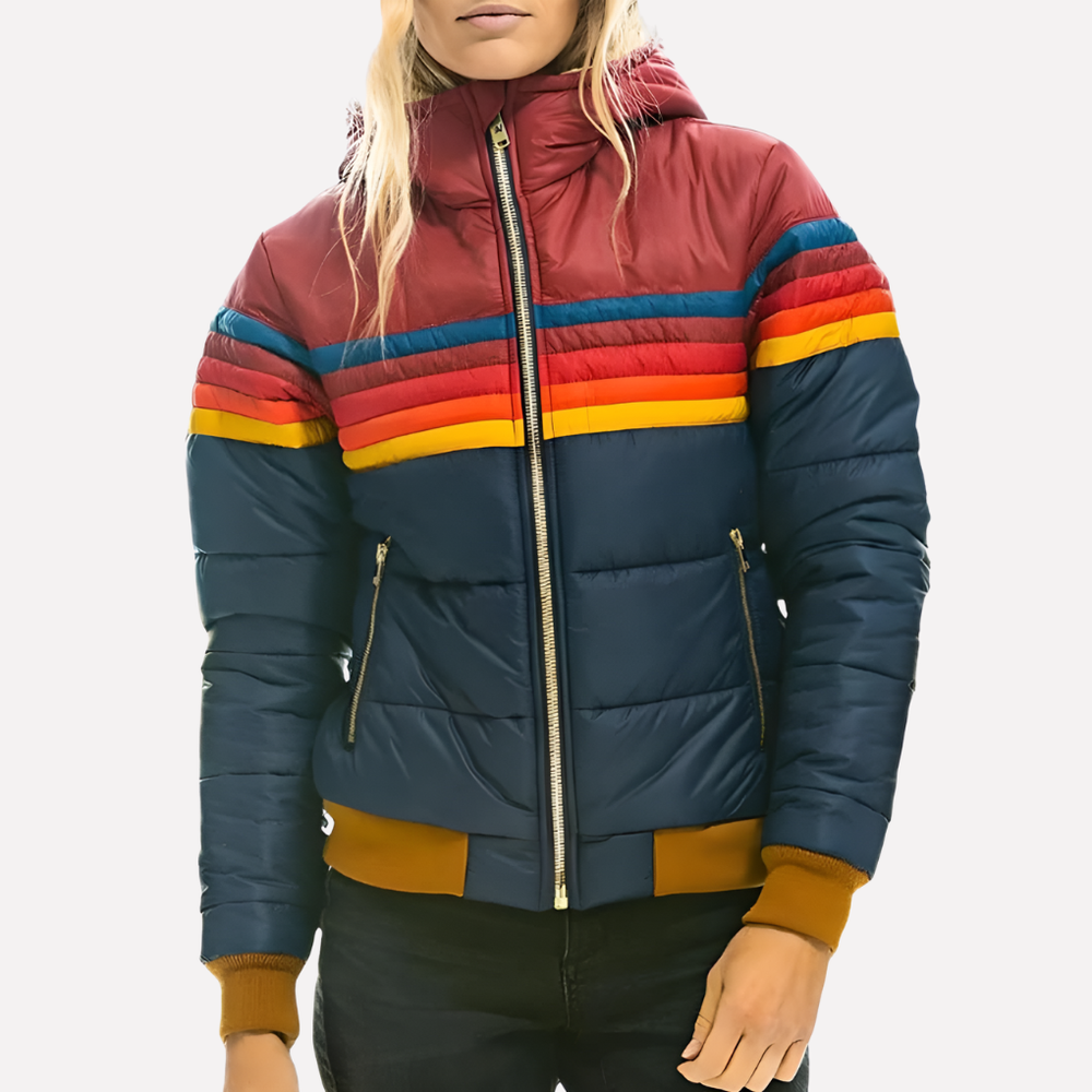Lisbet hooded quilted jacket with zip pockets – image 2