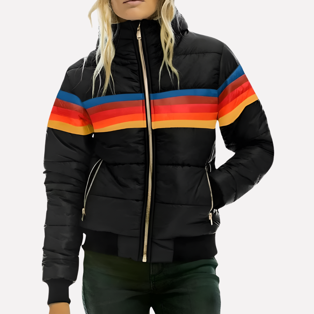 Lisbet hooded quilted jacket with zip pockets – image 3