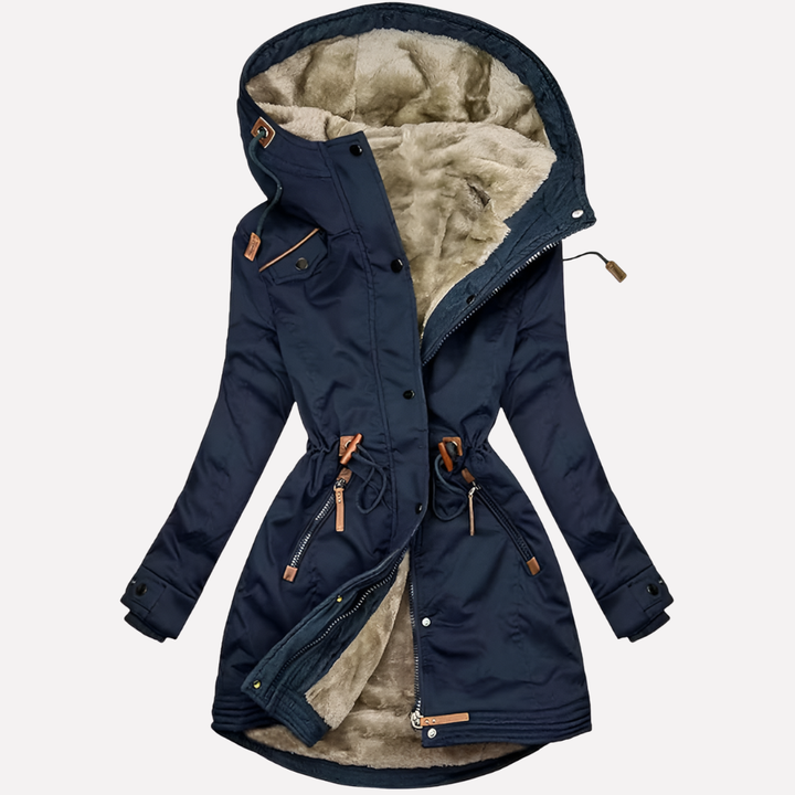 Torunn parka with lined hood and drawstring waist – image 3