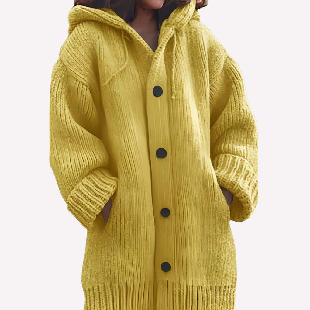 Lavinia Elegant Longline Hooded Open Cardigan - image 2
