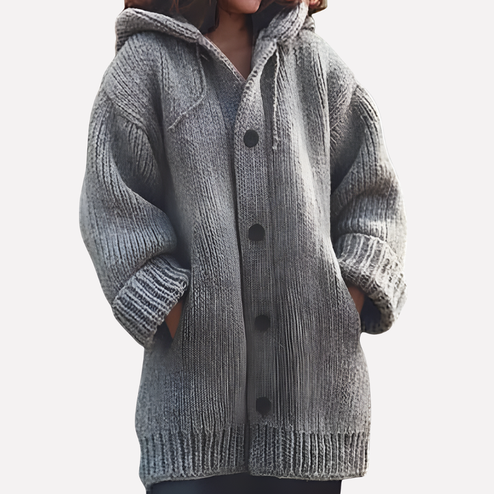 Lavinia Elegant Longline Hooded Open Cardigan - image 3