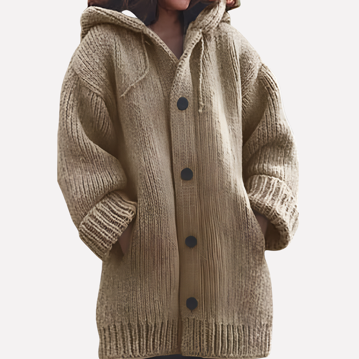 Lavinia Elegant Longline Hooded Open Cardigan - image 5